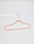 Haven Essentials Ensemble Thin Coat Hanger Flocked Pink, Set of 10 product photo