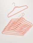 Haven Essentials Ensemble Thin Coat Hanger Flocked Pink, Set of 10 product photo View 02 S