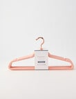 Haven Essentials Ensemble Thin Coat Hanger Flocked Pink, Set of 10 product photo View 04 S