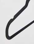 Haven Essentials Ensemble Thin Coat Hanger Flocked Black, Set of 10 product photo View 03 S