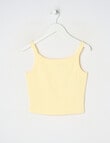 Switch Emma Scoop Neck Rib Singlet, Pale Lemon product photo