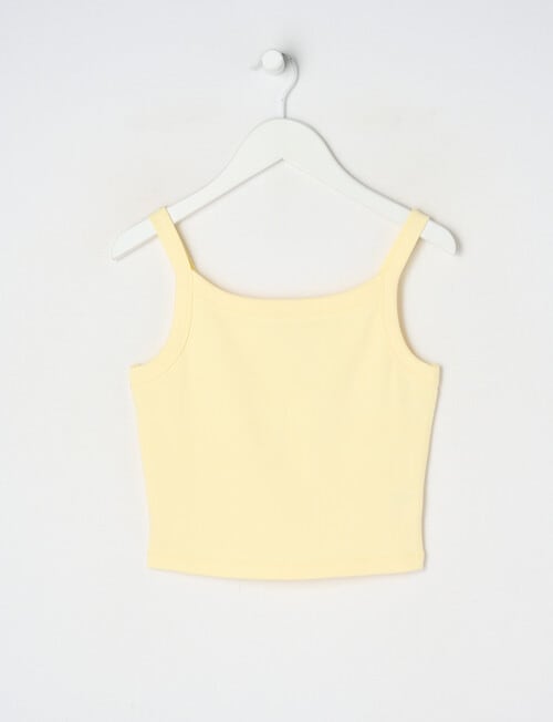 Switch Emma Scoop Neck Rib Singlet, Pale Lemon product photo