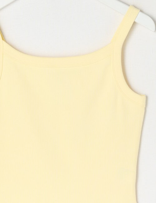 Switch Emma Scoop Neck Rib Singlet, Pale Lemon product photo View 02 L