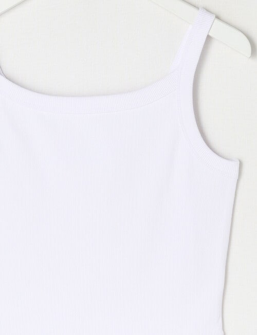 Switch Emma Scoop Neck Rib Singlet, White product photo View 02 L