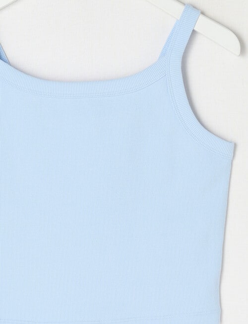 Switch Emma Scoop Neck Rib Singlet, Light Cornflower product photo View 02 L
