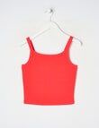 Switch Emma Scoop Neck Rib Singlet, Red product photo
