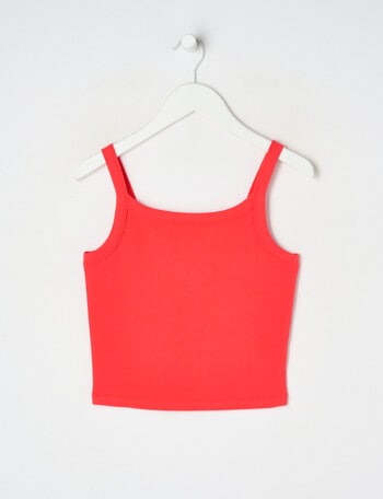 Switch Emma Scoop Neck Rib Singlet, Red product photo