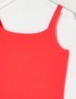 Switch Emma Scoop Neck Rib Singlet, Red product photo View 02 S