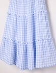 Switch Gingham Tiered Tie Back Dress, Cornflower product photo View 03 S