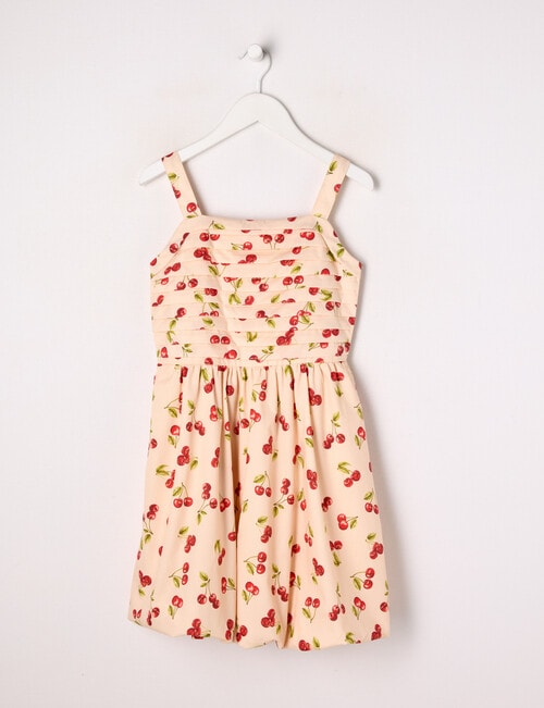 Switch Cherries Bubble Hem Dress, Natural product photo