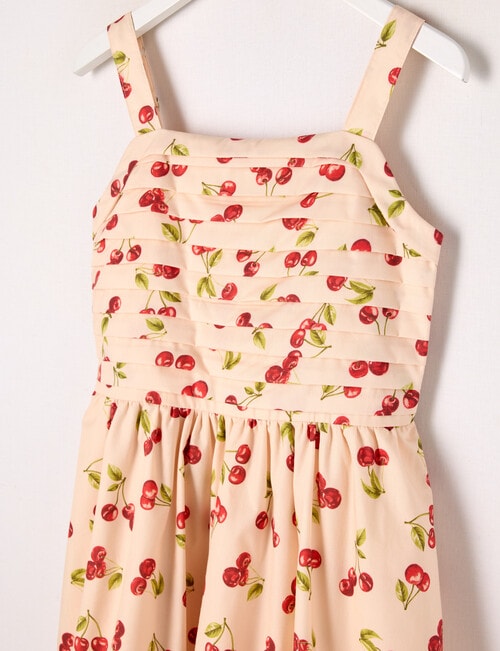 Switch Cherries Bubble Hem Dress, Natural product photo View 03 L
