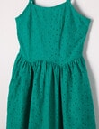 Switch Broderie Dress, Emerald Green product photo View 03 S