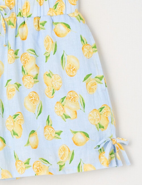 Switch Lemons Mia Bow Linen Blend Short, Cornflower Blue product photo View 02 L