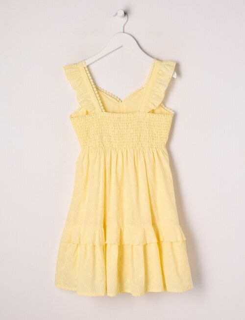 Switch Broderie Tiered Dress, Pale Lemon product photo View 02 L