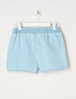 Mac & Ellie Embroidered Daisies Denim Skort, Light Blue product photo View 02 S