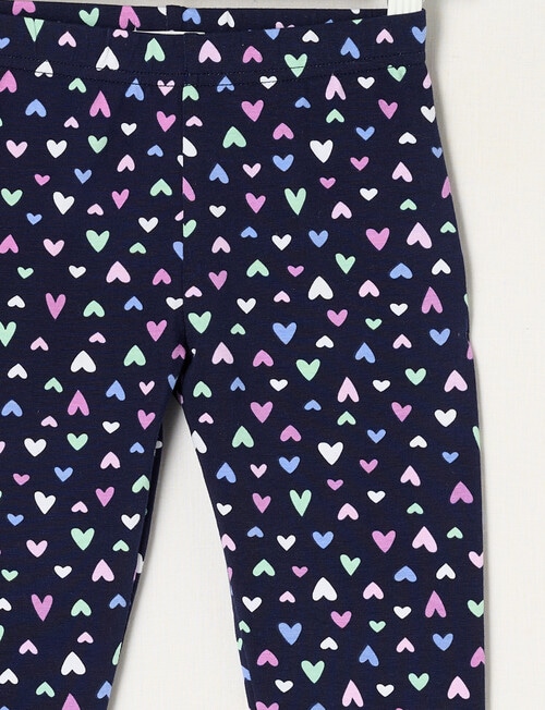 Mac & Ellie Hearts Full Length Legging, Navy product photo View 02 L