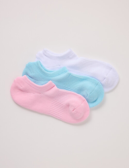 Superfit Mesh Top Liner Socks, 3-Pack, Pink product photo