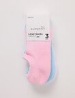 Superfit Mesh Top Liner Socks, 3-Pack, Pink product photo View 02 S