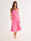 Whistle Sleep Lace Satin Nightie, Pink, 8-22 product photo