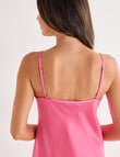 Whistle Sleep Lace Satin Nightie, Pink, 8-22 product photo View 05 S