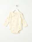 Little Bundle Essentials Stretch Cotton Bodysuit, Cream product photo