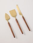 Gather Elementopia Cheese Servers Set of 3, Brass & Natural product photo