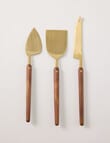 Gather Elementopia Cheese Servers Set of 3, Brass & Natural product photo View 02 S
