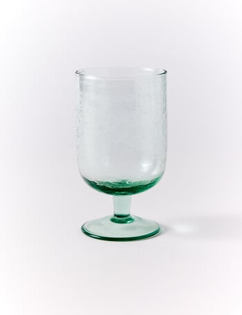 Gather Elementopia Recycled Glass Goblet, Green product photo