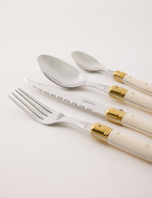 Gather Elementopia 24-Piece Cutlery Set, Ivory product photo View 03 L