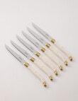 Gather Elementopia 6-Piece Steak Knife Set, Ivory product photo