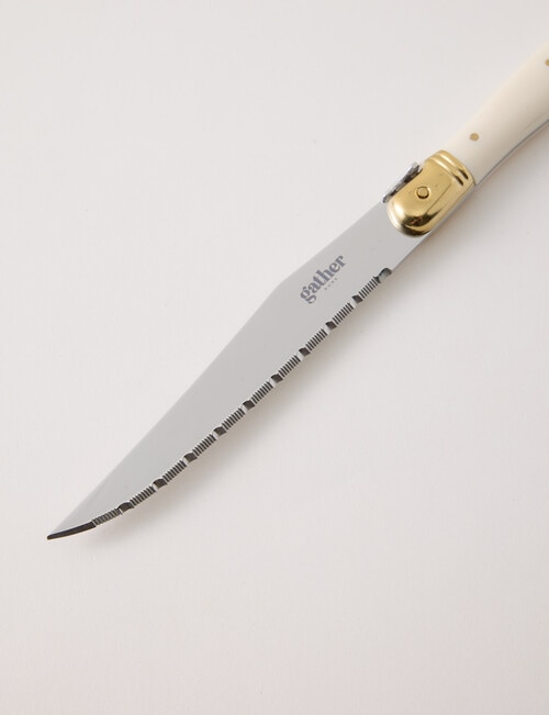 Gather Elementopia 6-Piece Steak Knife Set, Ivory product photo View 02 L