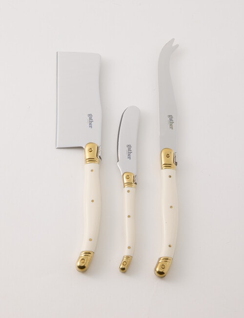 Gather 3-Piece Cheese Knife Set, Ivory product photo View 02 L