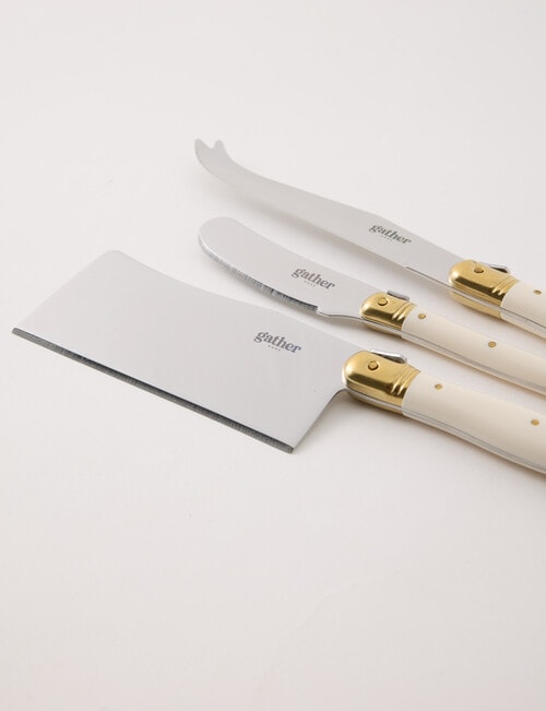 Gather 3-Piece Cheese Knife Set, Ivory product photo View 03 L