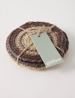Gather Coaster Set of 4, Chocolate, 10cm product photo View 02 S