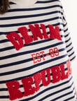 Denim Republic Stripe Applique Tee, Navy & White product photo View 04 S