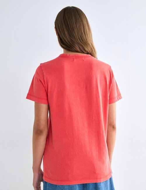 Denim Republic Short Sleeve Puff Tee, Vintage Red product photo View 02 L