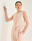 State of play Francesca Tie Front Waistcoat, Blush product photo
