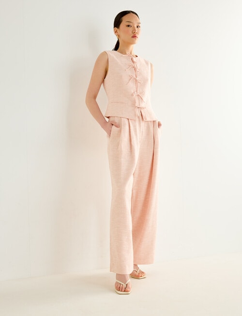 State of play Francesca Tie Front Waistcoat, Blush product photo View 03 L