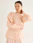 State of play Rosalie Lace Trim Blouse, Peach product photo