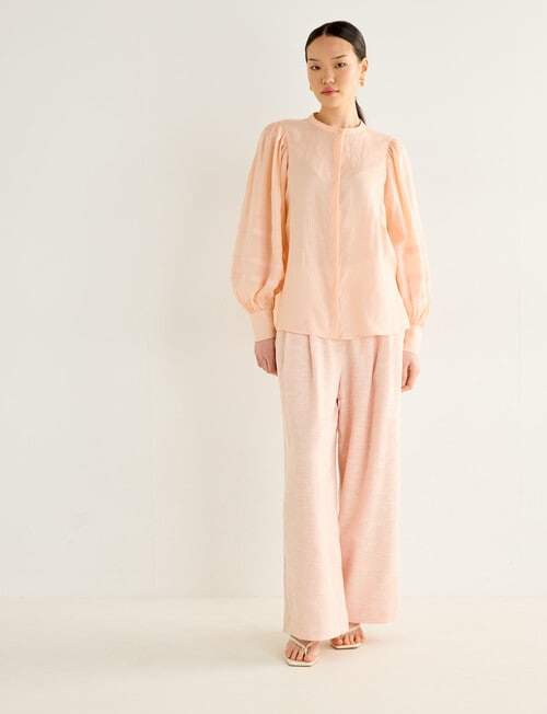 State of play Rosalie Lace Trim Blouse, Peach product photo View 03 L