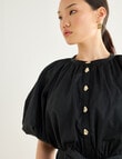 State of play Maggie Puff Sleeve Mini Dress, Black product photo View 04 S