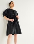 State of play Maggie Puff Sleeve Mini Dress, Black product photo View 06 S