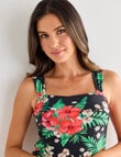 Zest Resort Floral Ruch Side Tankini, Hot House product photo View 04 S