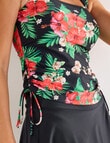 Zest Resort Floral Ruch Side Tankini, Hot House product photo View 05 S