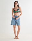Zest Resort Wrap Front Bikini Top, Hot House Floral product photo View 03 S