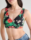 Zest Resort Wrap Front Bikini Top, Hot House Floral product photo View 06 S