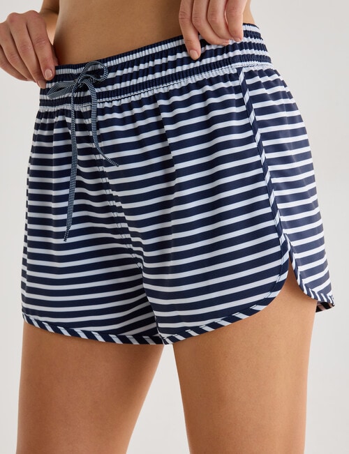 Zest Resort Stripe Printed Boardshort, Navy & White product photo View 04 L