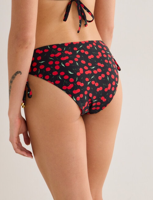 Zest Swimwear String Bikini Bottom, Cherry Print product photo View 02 L
