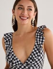 Zest Swimwear Gingham Frill Swimsuit, Black & White product photo View 04 S