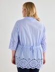 Studio Curve Cotton Broderie Bell Shirt, Periwinkle product photo View 02 S